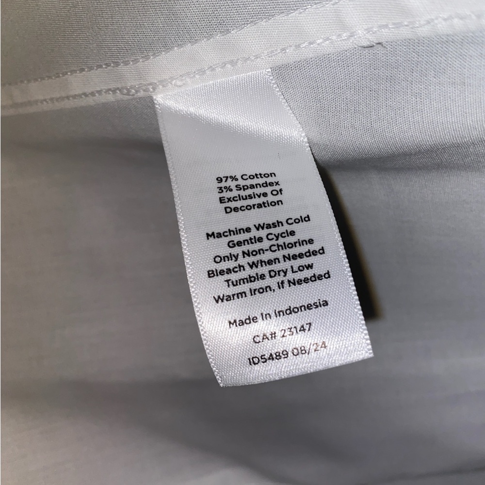 Talbots Non Iron Crisp White Button-Down Shirt - Picture 7 of 7